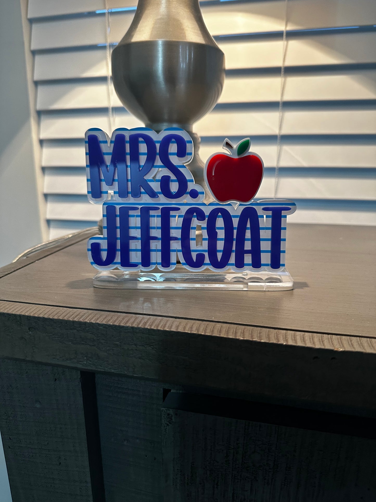 Notebook Desk Name Plate